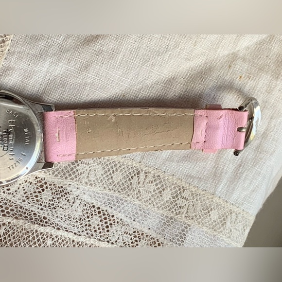 Vintage ELEMENTS Silver Pink Easy To Read Watch Accessories Kids Jewelry - Picture 8 of 8